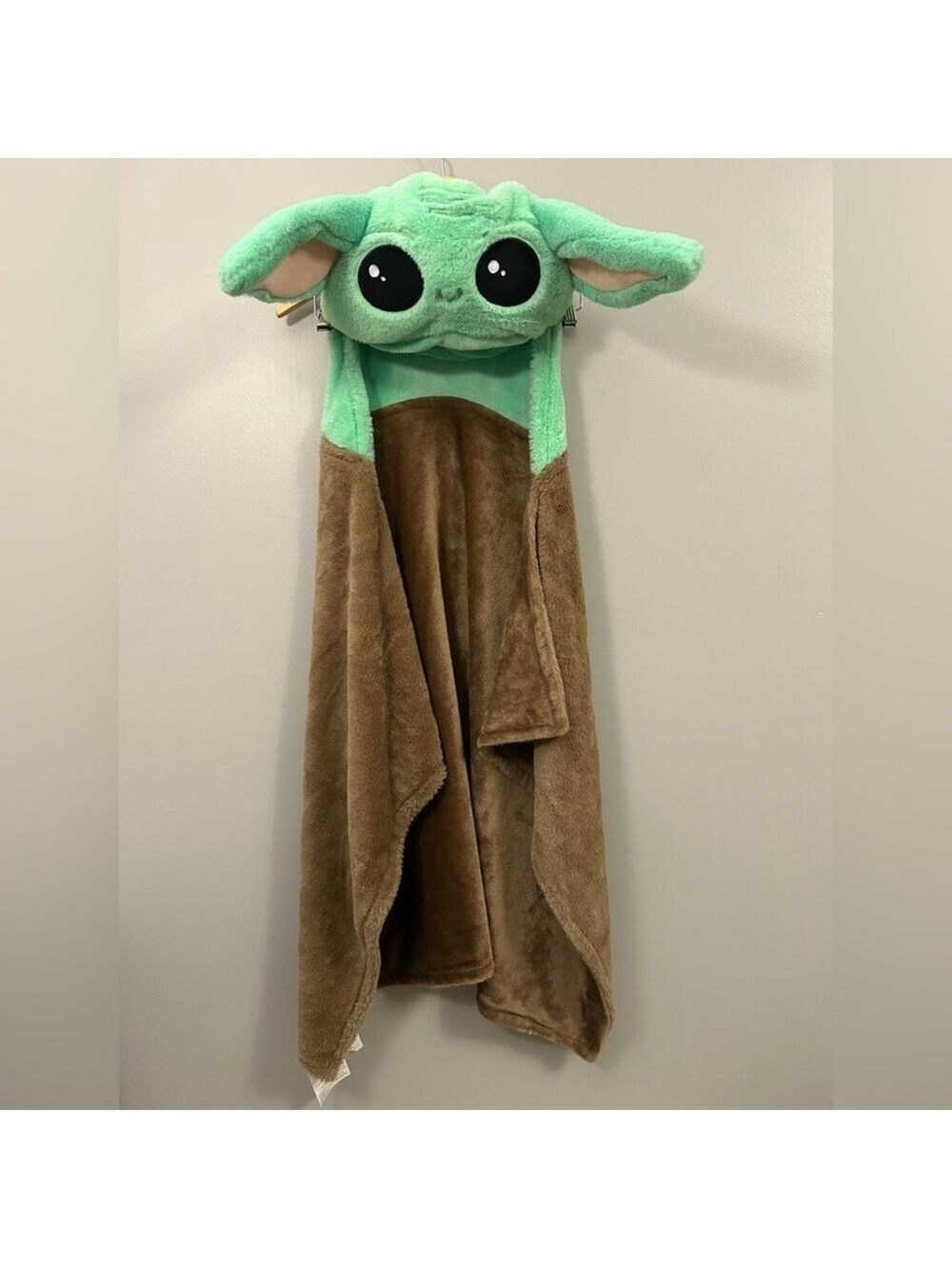 Star Wars Baby Yoda Brown Hooded Blanket